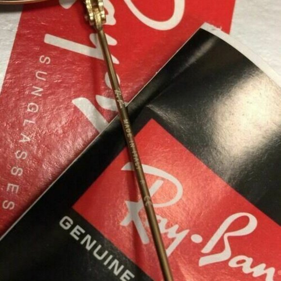 Ray-Ban Sunglasses Large Metal Gold Aviator/Blue - Picture 8 of 8